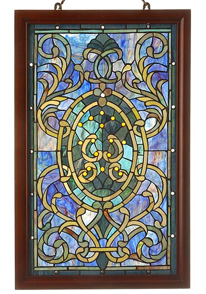 Framed stained outlet glass